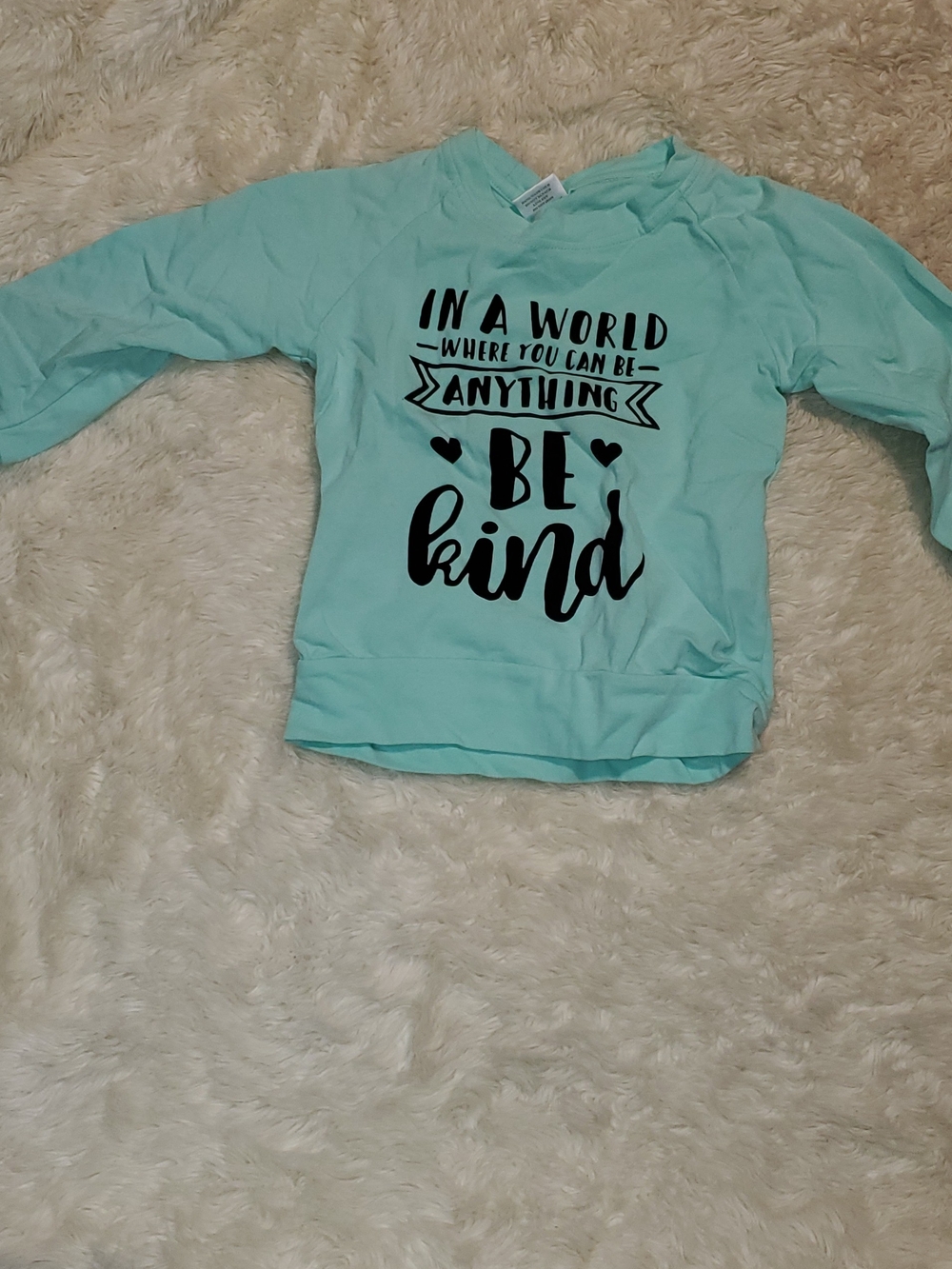 Kids' Light Teal 'Be Kind' Long-Sleeve Top